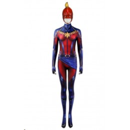 Captain Marvel Carol Danvers HD Printed Cosplay Suit