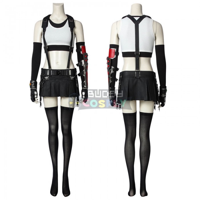 Final Fantasy VII Remake Tifa Cosplay Costumes Light Red Edition