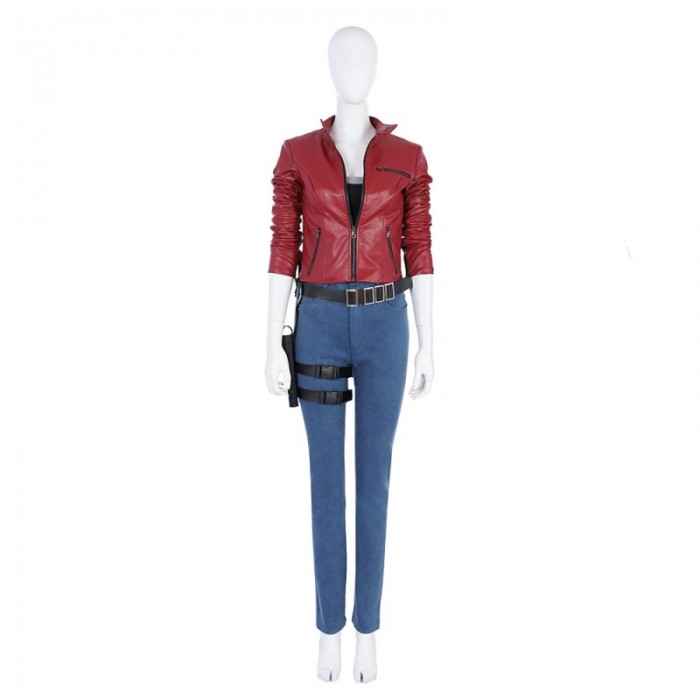 Resident Evil 2 Remake Claire Redfield Cosplay Costume Top Level