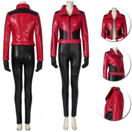 Watch Dogs Legion Naomi Brooke Red Leather Cosplay Costumes