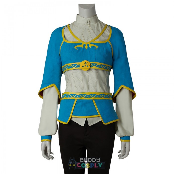 The Legend of Zelda Breath of the Wild Princess Zelda Blue Cosplay Costume 3737