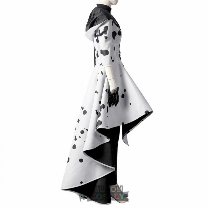 Dress For Girls Halloween Party Costume Cruella De Vil Dalmatian Dress 4711