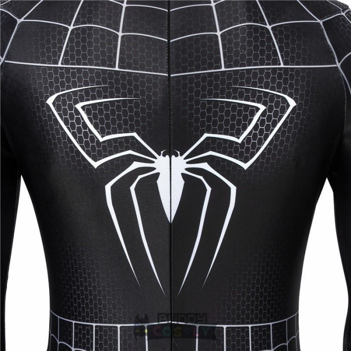 Black Superhero Spiderman Bodysuit Spandex Suits Halloween Cosplay Costume j19034BB