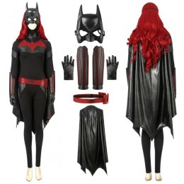 Batwoman Kate Kane Cosplay Costume Black Suit