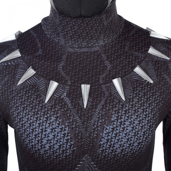 Black Panther T'Challa Black Jumpsuit Cosplay Costume