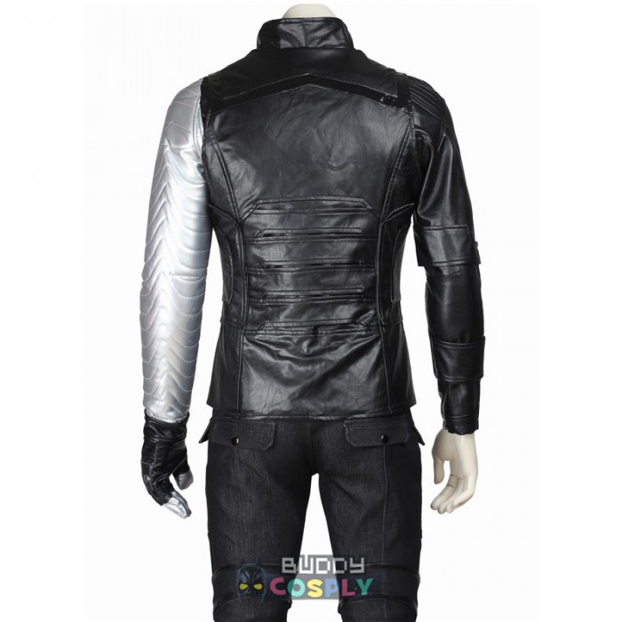 Winter Soldier Cosplay Costume Bucky Barnes Battle Suit Top Level 3376