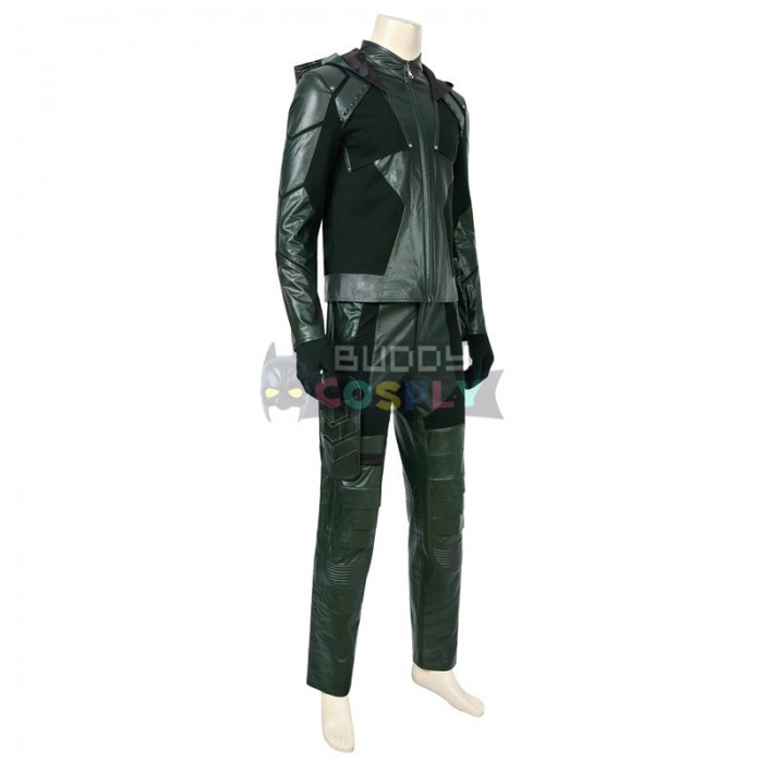 Green Arrow Costume Season 8 Oliver Queen Cosplay Suit Light Green 4507