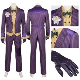 Joker Cosplay Costume Suit Arkham Asylum Version