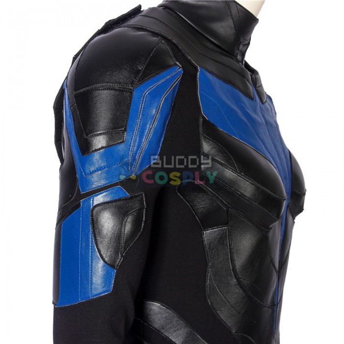 Titans Nightwing Costume Dick Grayson Leather Cosplay Suit Top Level Ver.2 4557