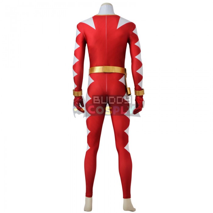 Power Rangers Red Dino Thunder Ranger Conner McKnight Cosplay Costume 4013