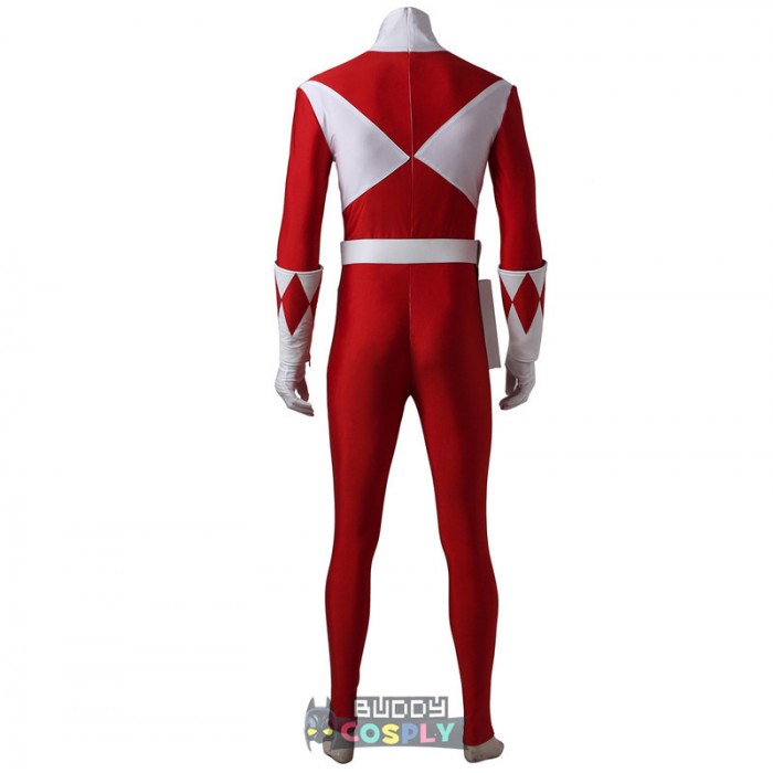 Red Ranger Cosplay Costume Mighty Morphin Power Rangers Suit