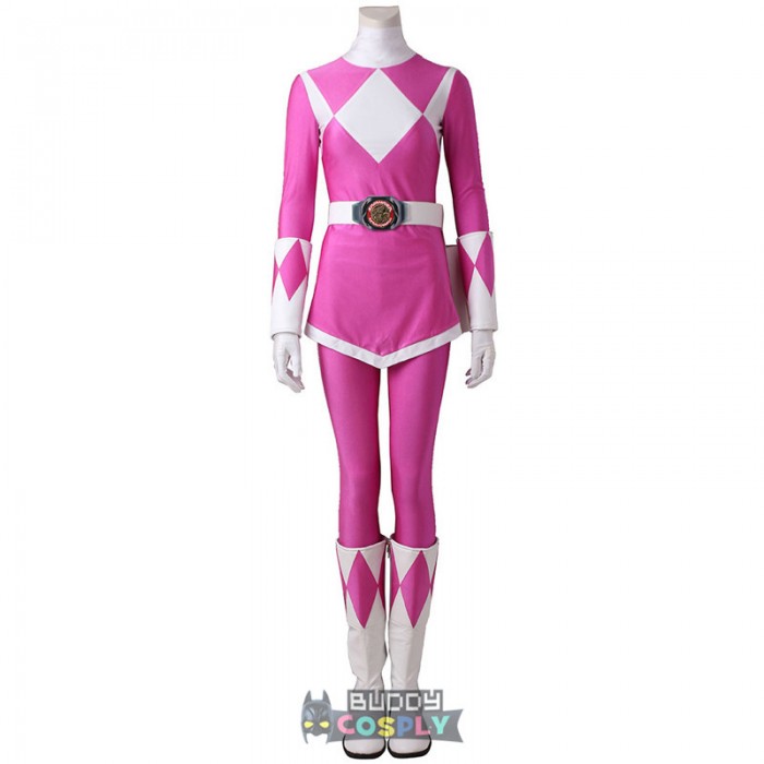 Pink Ranger Cosplay Costume Mighty Morphin Power Rangers Suit