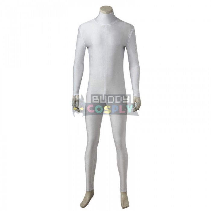 Mighty Morphin Power Rangers White Ranger Cosplay Costume Tommy Oliver Suit 3764