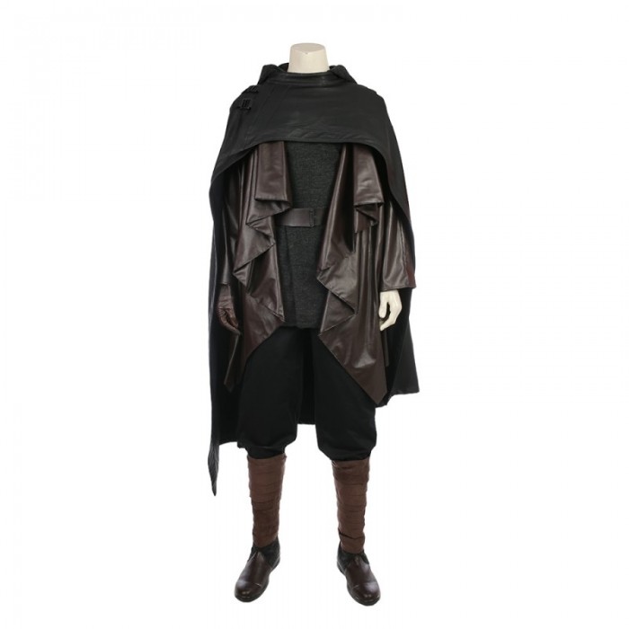 Luke Skywalker Black Outfit Cosplay Costume Star Wars 8 The Last Jedi
