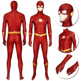 The Flash Cosplay Suit 3D Printed Spandex Season 6 Barry Allen Cosplay Red Suit J19037CB