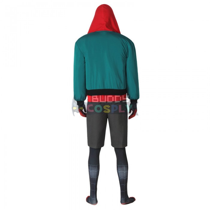 Spider Man Into The Spider Verse Cosplay Costumes Miles Morales Suit Top Level J4362