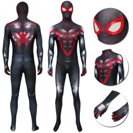 Spider-man Miles Morales PS5 Cosplay Costume Spider-man Miles 3D Printed Suit J19075BA