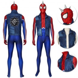 Punk-Rock Spidey Cosplay Costume Hobart Brown Spider-Man Suit Ver.2 J4216
