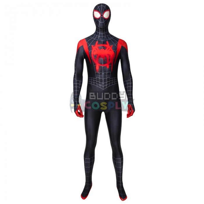 Miles Morales Suit Spiderman Into The Spider Verse Cosplay Costumes Ver.2 J1907AB