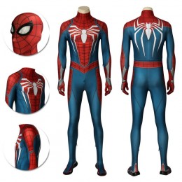 Spider-man Advanced Suit PS4 Spiderman Game Cosplay Costume J4117