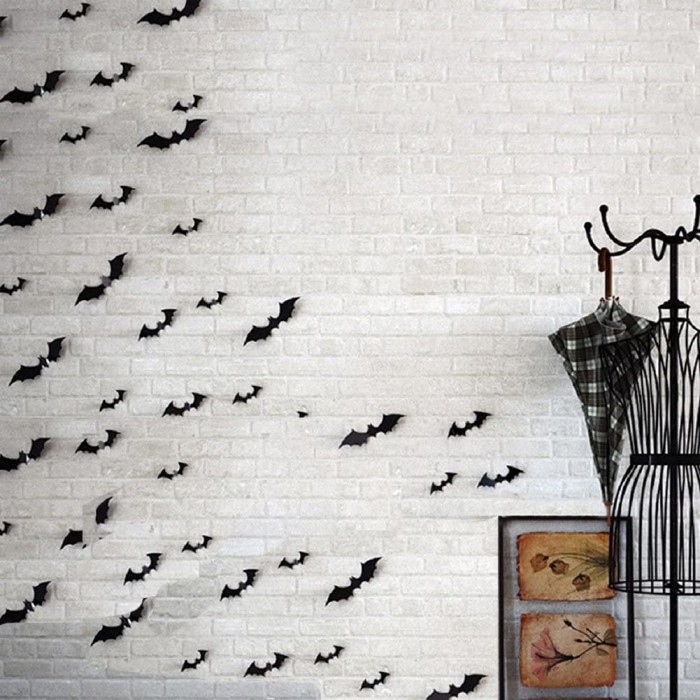 DIY Halloween Party PVC 3D Decorative Scary Bats Wall Decal