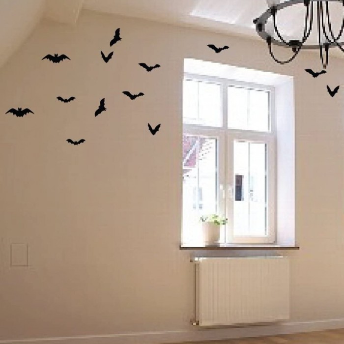 DIY Halloween Party PVC 3D Decorative Scary Bats Wall Decal