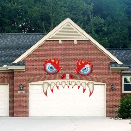 Halloween Monster Face with Eyes Nostril Fangs Outdoor Decorative