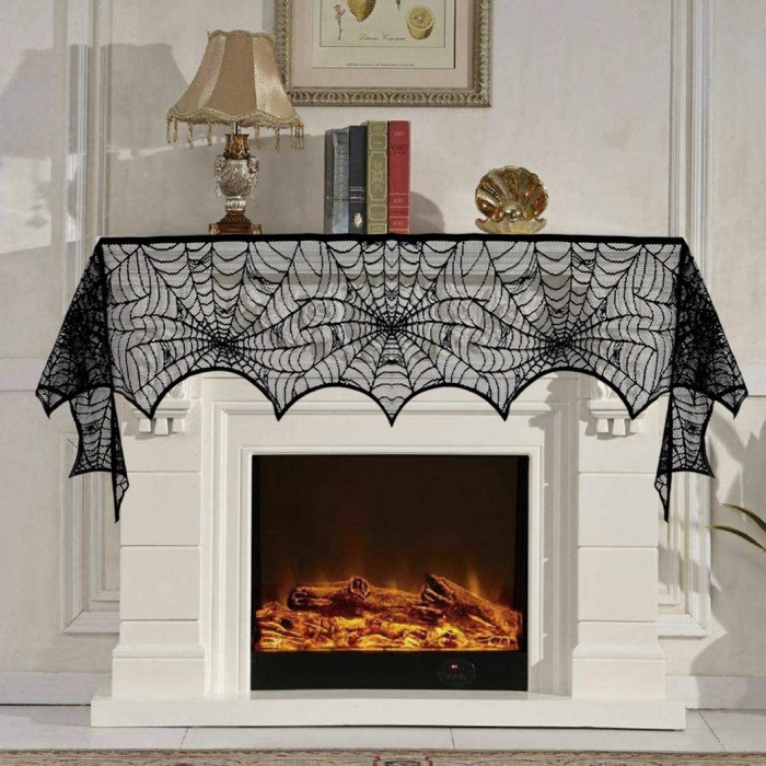 5 pack Halloween Decorations Tablecloth Runner Spider Cobweb