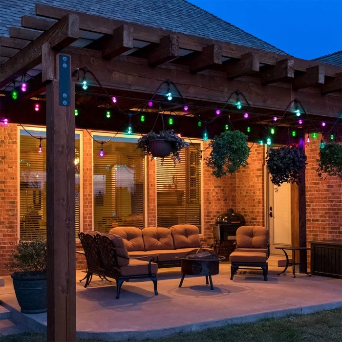 Outdoors String Lights Dimmable LED Hanging Patio String Lights