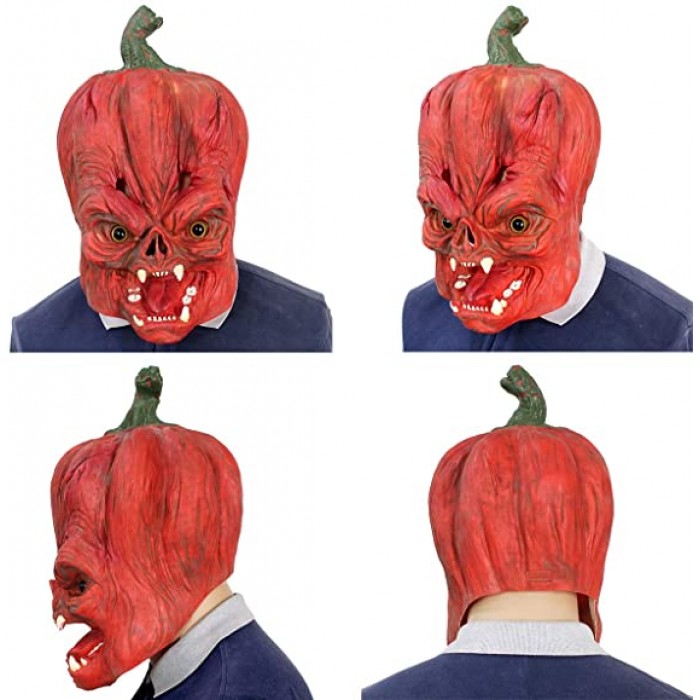 Halloween Costume Party Latex Pumpkin Head Mask