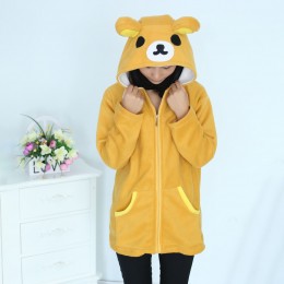 Bear Animal Kigurumi Fleece Hoodie Coat Jacket-Animal Kigurumi Coat Adult