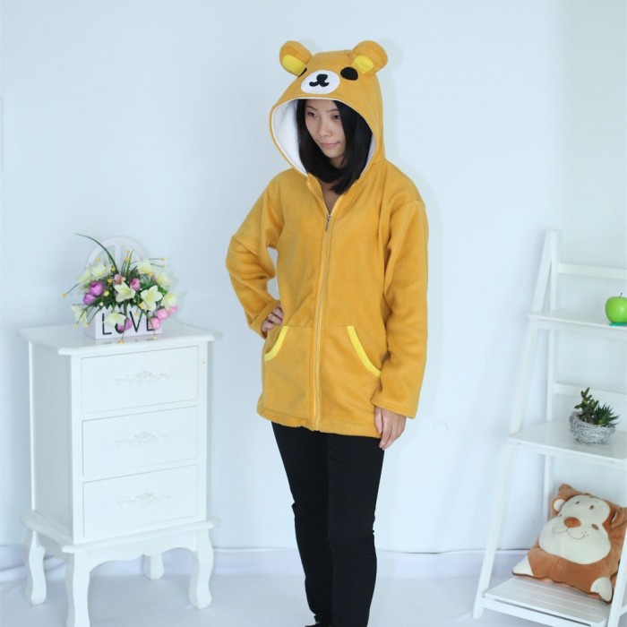 Bear Animal Kigurumi Fleece Hoodie Coat Jacket-Animal Kigurumi Coat Adult