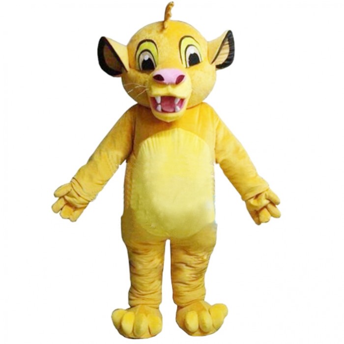 Lion King Simba Mascot Costume Cartoon Fancy Dress Costume Anime Cosplay Kits for Halloween Party Event