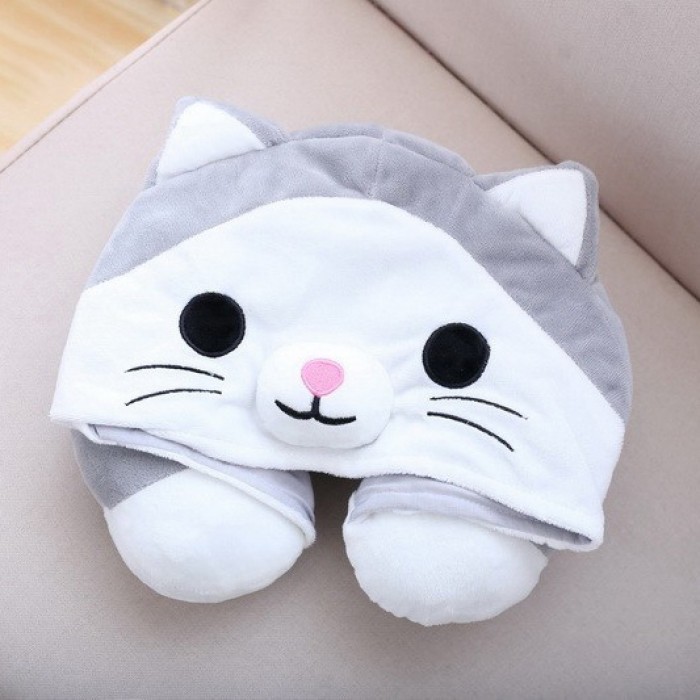 Unisex Cute Cat Neck Pillow