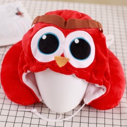 Unisex Red Owl Neck Pillow
