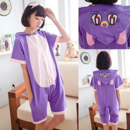 Sailor Moon Purple Cat Luna Pajamas Onesie