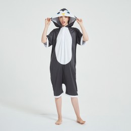 Penguin Pajamas Onesies Hoodie Kigurumi Short Sleeve Costume-Kigurumi Onesie Pajama For Adult In Summer