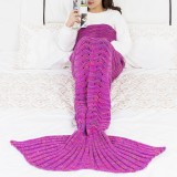 Unisex Handmade Mermaid Tail Blanket 100% Knitting Polyster Style01