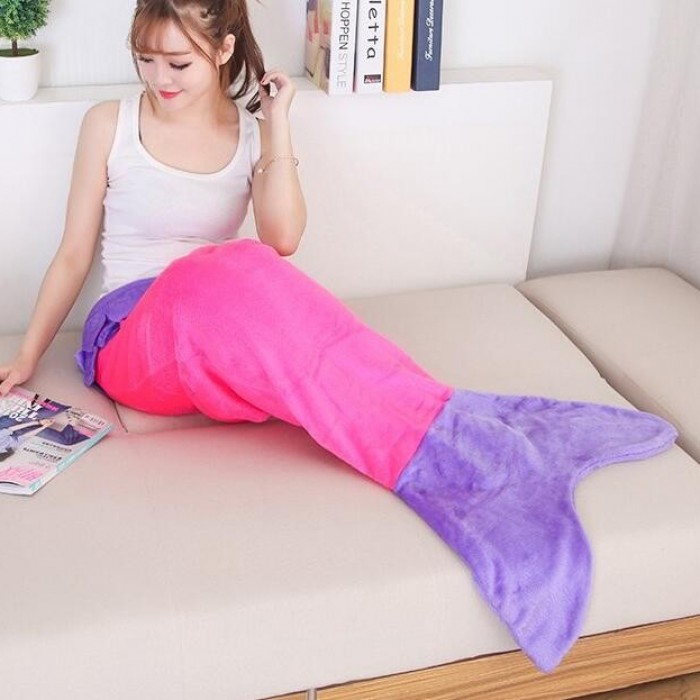 Unisex Mermaid Tail Blanket Soft Polar Fleece Sleeping Bags