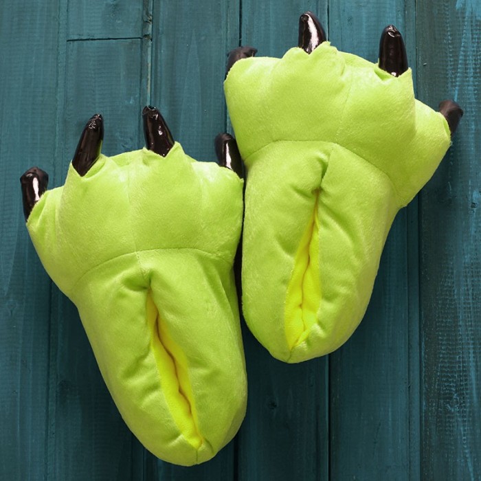 Unisex Fluorescent Green Animal Onesies Kigurumi slippers shoes