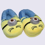 Unisex Yellow Blue One Eye Despicable Me Minion Plush Stuffed Slippers Shoes