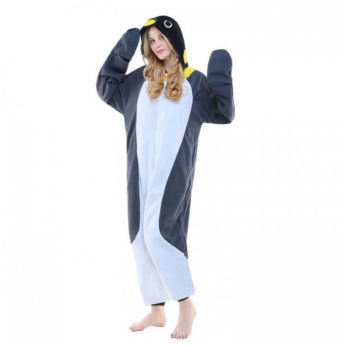 Gray Penguin Kigurumi Onesies Pajamas