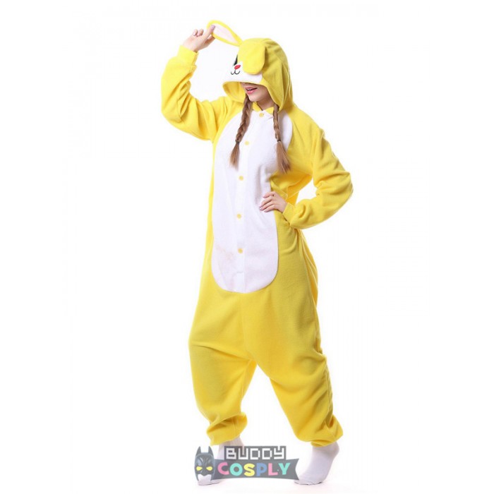 Yellow Rabbit Kigurumi Onesiess Pajama Winter Onesie