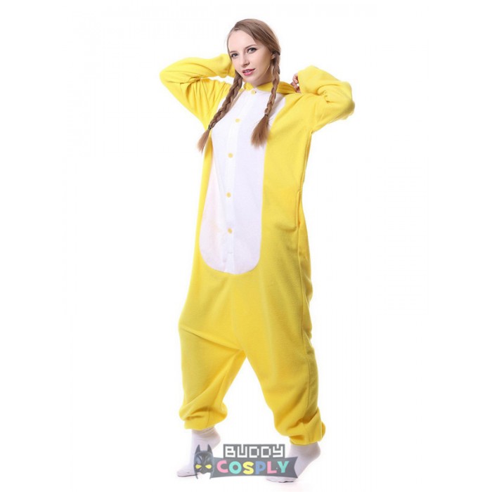 Yellow Rabbit Kigurumi Onesiess Pajama Winter Onesie