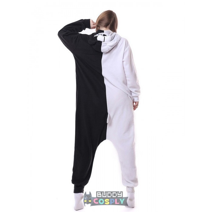 Black White Bear Monokuma Onesies Pajamas