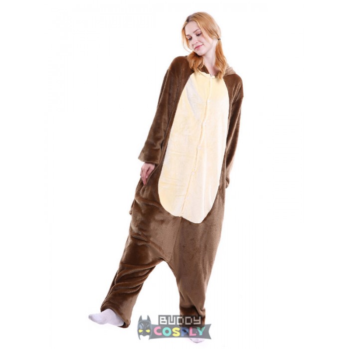 Brown Monkey Kigurumi Onesies Pajamas