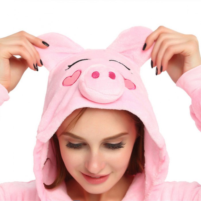 Pink Pig Kigurumi Onesies Pajamas