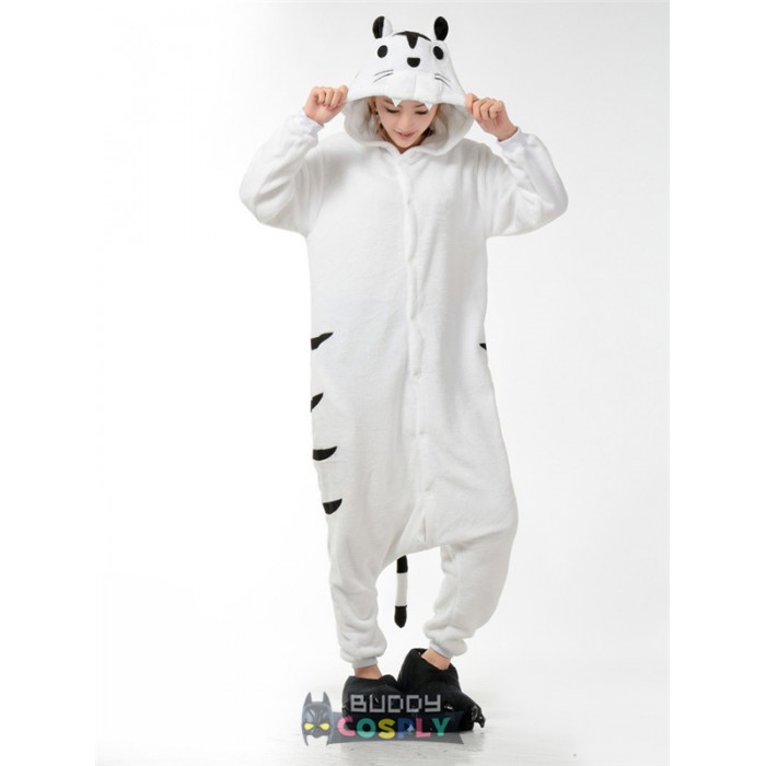 White Tiger Kigurumi Onesies Pajamas