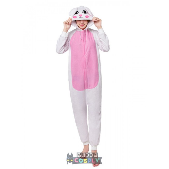 White Rabbit Kigurumi Onesies Pajamas Animal Costumes Onesie