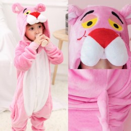 Pink Leopard Kids Animal Onesie Pajamas